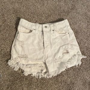 Distressed High Waisted Shorts
